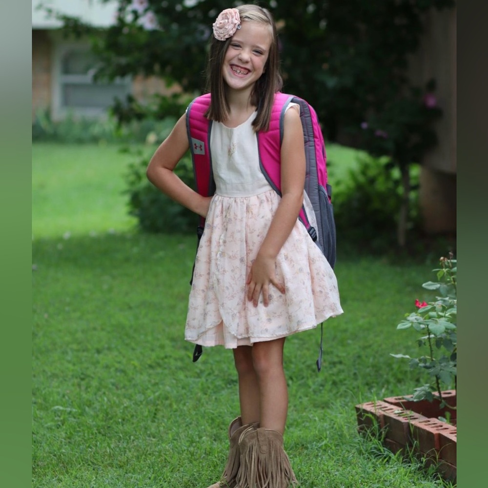 Well Dressed Wolf Peach Tulle Dress Size 5, worn once.